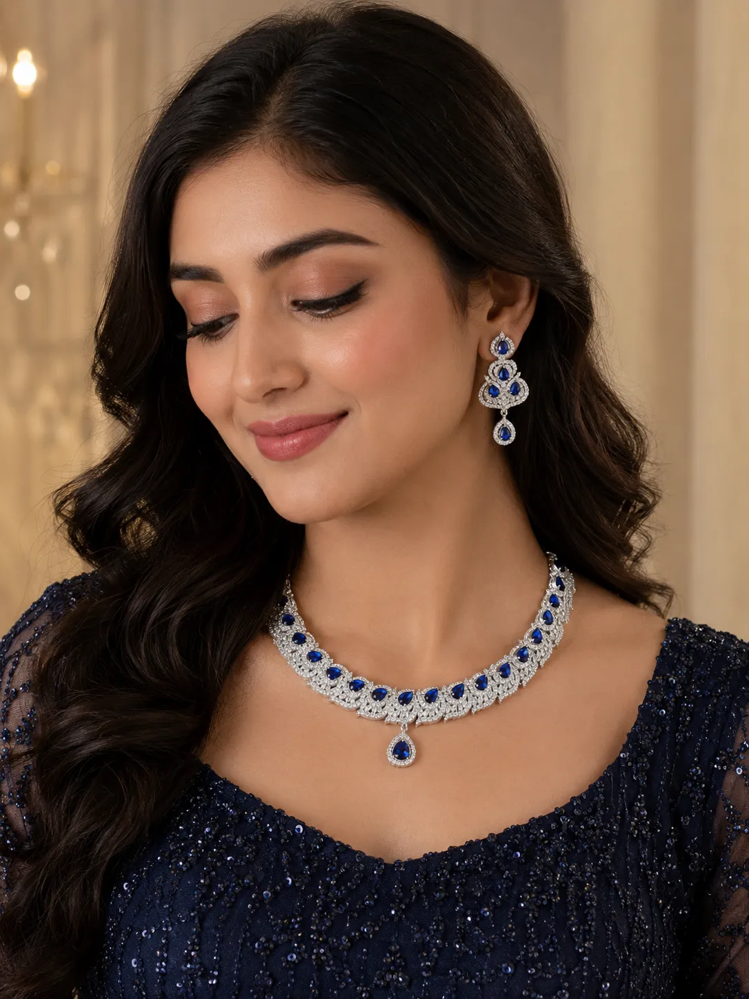 Blue Sapphire AD Choker - Image 3